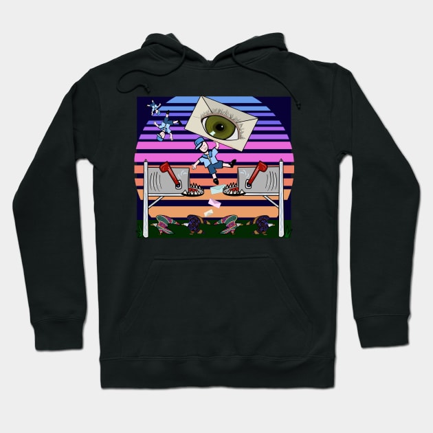 Lofi Mailman Chillpop Psychedlic (2) Hoodie by Sparkleweather